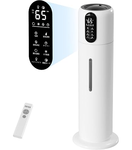 Amazon | コイズミ 加湿器 超音波式 タワー型 UV除菌 ホワイト KHM